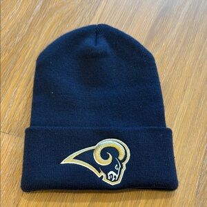 NFL Navy and Gold Rams Beanie